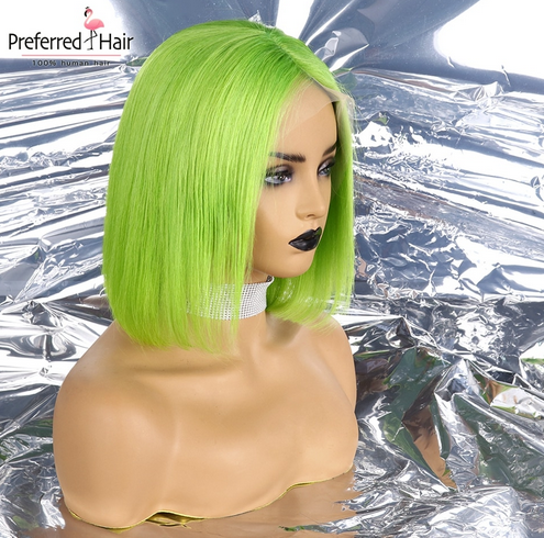 Fluro Green Lace Front Wig