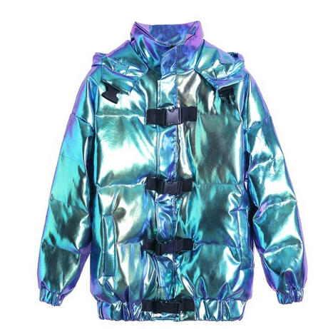 Holographic Puffer Jacket