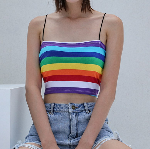 Rainbow Crop Top